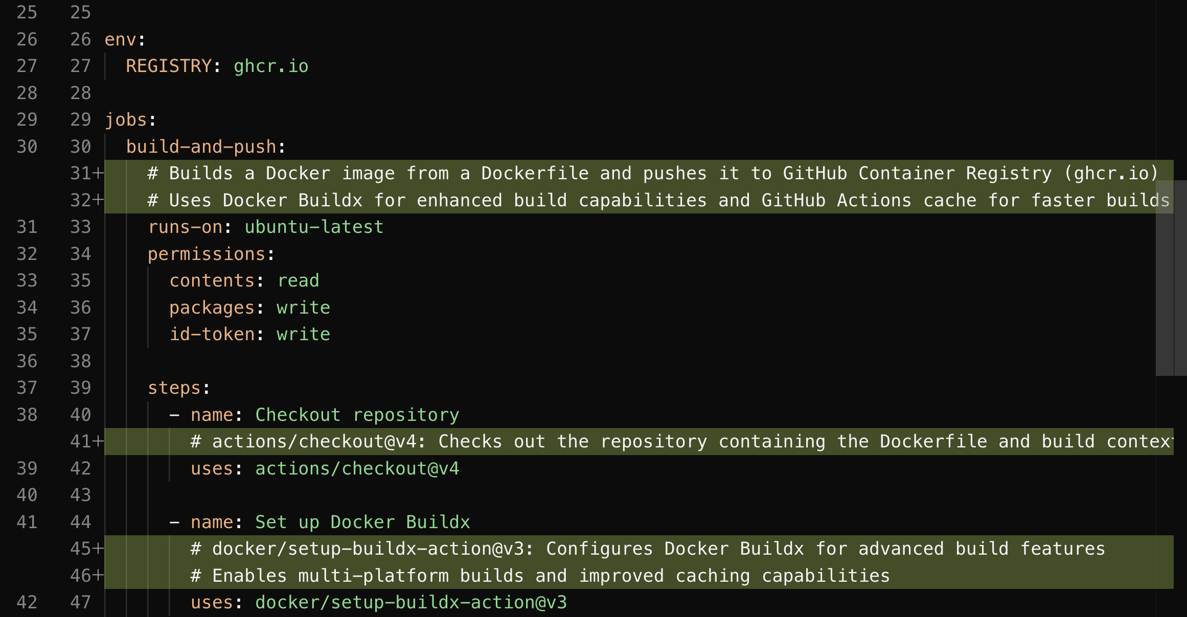 code change preview screen